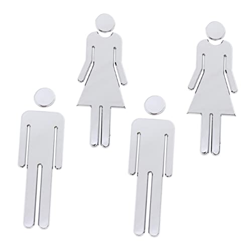 Zerodeko 4Stücke Toilettenkennzeichnungszeichen Waschraum Zeichenplatte Selbstklebende Toilettenschilder für Hotel Toiletten Langlebig Zerodeko 4Stücke Toilettenkennzeichnungszeichen Waschraum Zeichenplatte Selbstklebende Toilettenschilder für Hotel Toiletten Langlebig von Zerodeko