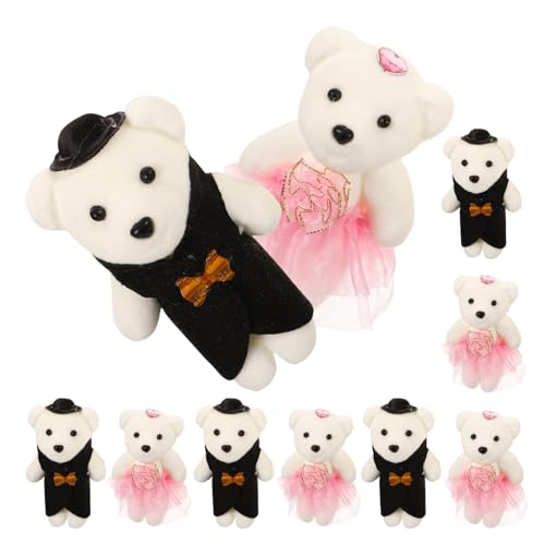 Zerodeko 5 Paare Hochzeitsbär Figuren Teiliges Mini Bärenpuppen für Blumensträuße Süße Bärenstatuen für Braut und Bräutigam Dekoration für Hochzeiten und Anlässe Zerodeko 5 Paare Hochzeitsbär Figuren Teiliges Mini Bärenpuppen für Blumensträuße Süße Bärenstatuen für Braut und Bräutigam Dekoration für Hochzeiten und Anlässe von Zerodeko