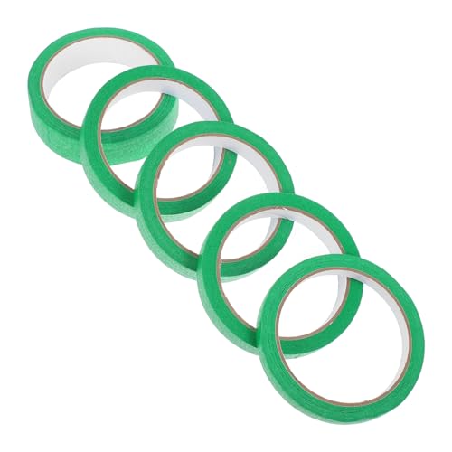 Zerodeko 5 Stück Abdeckband Klebeband für Malerarbeiten Klebeband für Renovierung Masking Tape für DIY-Projekte flüssige Maskierung zum Lackieren maskierender Meister Papierkleber Green von Zerodeko
