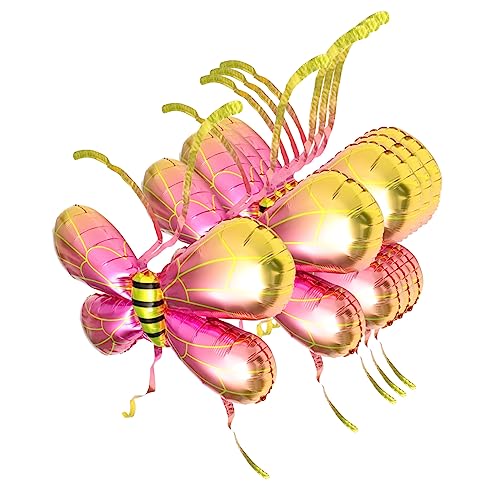 Zerodeko 5 Stück Aluminiumfolie Luftballons Bienenflügel Große Partydekoration Tragbar und Bequem zum Tragen Geeignet für Geburtstagsfeiern Cosplay und Fotoshootings Farblich Orange von Zerodeko