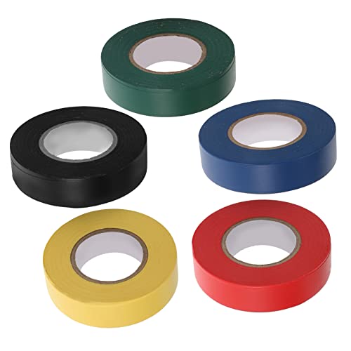 Zerodeko 5 Stück Isolierband Für Streifen Weiß Schwarz Drum-stick-tape Ziehen Um Elektrisches Band Blau Hitze Klebeband Klebrig Vinyl Klempner Haushalts-elektroband Elektroband Farbig Pvc von Zerodeko