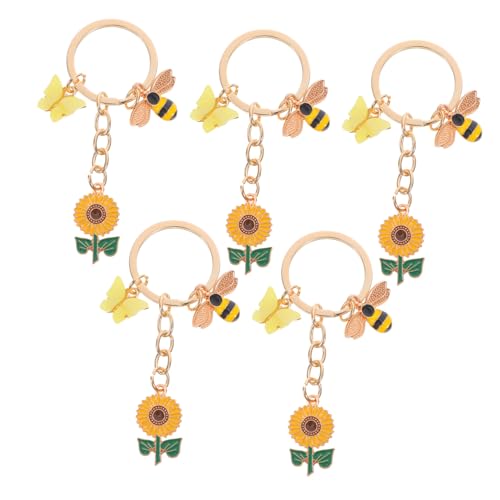 Zerodeko 5 Stück Sonnenblumen Schlüsselanhänger Damen Taschenanhänger Sonnenblumen Schlüsselanhänger Zubehör Für Frauen Sonnenblumen Schlüsselanhänger Anhänger Frühlingsparty von Zerodeko