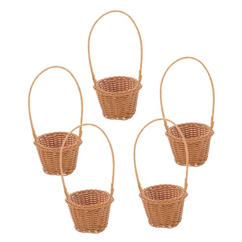 Zerodeko 5 Stück Teiliges Kleines Geflochtenes Blumenkorb Handlicher Picknickkorb aus Rattan Rustikaler Dekorationskorb für Blumenarrangements für Hochzeiten und Aufbewahrung Zerodeko 5 Stück Teiliges Kleines Geflochtenes Blumenkorb Handlicher Picknickkorb aus Rattan Rustikaler Dekorationskorb für Blumenarrangements für Hochzeiten und Aufbewahrung von Zerodeko