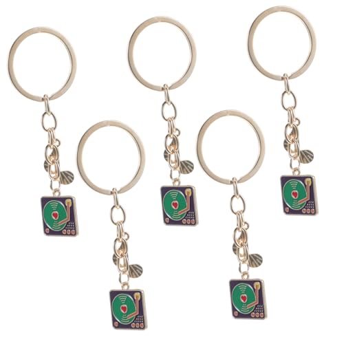 Zerodeko 5 Stück Teiliges Musik schlüsselanhänger Langlebiger Zinklegierung Poliert Vielseitig als Taschenanhänger und Geschenk für Musikliebhaber Einzigartiges Design für Party goodies von Zerodeko
