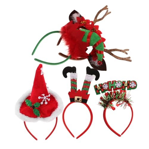 Zerodeko 5 Stück Teiliges Weihnachtskopfband Cartoon-design Haarschmuck für Erwachsene Wiederverwendbare Festliche Kopfbedeckungen für Weihnachtsfeiern und Familienpartys von Zerodeko