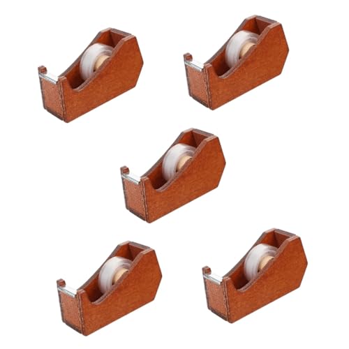 Zerodeko 5 Stück Tierformbandhalter Schreibtisch Bandspender Verpackung USB Klebebandabroller aus Holz Büro-Klebebandhalter Klebeband-Organizer von Zerodeko