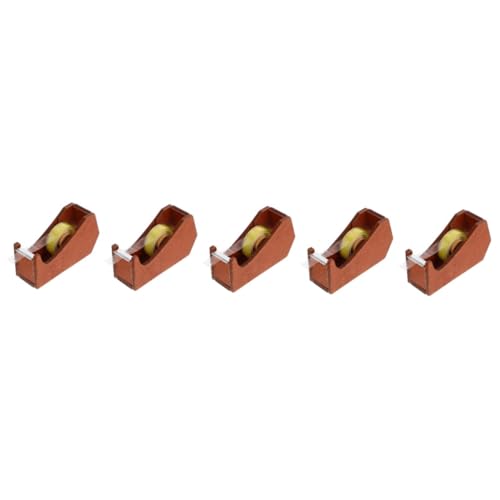 Zerodeko 5 Stück Tierformbandschneider Spender Minimalistisch Bandhalter wickeln Farbe abklebeband Washi-Tape-Halter Klebebandabroller für das Heimbüro Klebebandabroller für Abdeckband Holz von Zerodeko