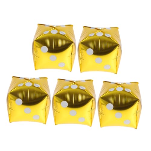 Zerodeko 5 Stück Würfel Folienballons Goldene Würfelform für Themenpartys Deko für Geburtstage und Veranstaltungen Einfach zu Verwenden für und Außenbereich Zerodeko 5 Stück Würfel Folienballons Goldene Würfelform für Themenpartys Deko für Geburtstage und Veranstaltungen Einfach zu Verwenden für und Außenbereich von Zerodeko