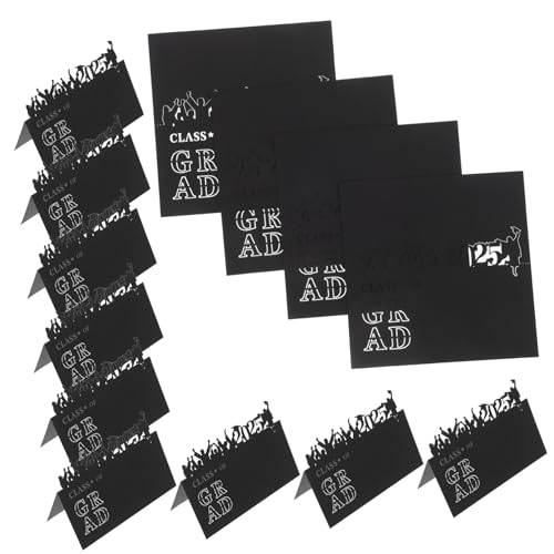 Zerodeko 50 Stück Abschlussfeier Platzkarten mit Hohl Design Namenskarten für Universitätsabschlüsse Schwarze Doktorhut Tischkarten für Festliche Feiern und Dinner Partys Zerodeko 50 Stück Abschlussfeier Platzkarten mit Hohl Design Namenskarten für Universitätsabschlüsse Schwarze Doktorhut Tischkarten für Festliche Feiern und Dinner Partys von Zerodeko