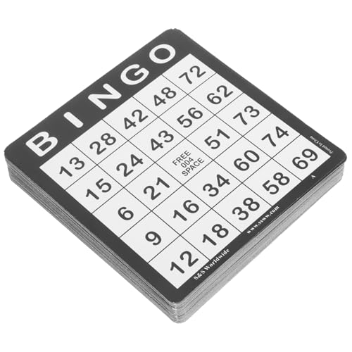 Zerodeko 50 Stück Bingo-Karten Bingo- Bingozubehör Spielkarten Abrubbeln Spielkartenhalter Chinesische Gefälligkeiten Für Die Intellektuelle Entwicklung Papier Schwarz Zerodeko 50 Stück Bingo-Karten Bingo- Bingozubehör Spielkarten Abrubbeln Spielkartenhalter Chinesische Gefälligkeiten Für Die Intellektuelle Entwicklung Papier Schwarz von Zerodeko