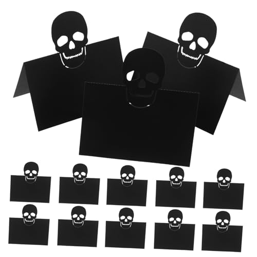 Zerodeko 50 Stück Halloween Platzkarten mit Stabile Perlmutt Tischkarten für Partydekoration Filigrane Sitzkarten für Hochzeiten Bankette Dinnerveranstaltungen von Zerodeko