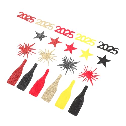 Zerodeko 50 Stück Happy Year Konfetti Tischdekoration Silvester Party Streudeko Rot Schwarz Gold für Neujahrsfeier Festliche Tischdeko Zubehör Zerodeko 50 Stück Happy Year Konfetti Tischdekoration Silvester Party Streudeko Rot Schwarz Gold für Neujahrsfeier Festliche Tischdeko Zubehör von Zerodeko