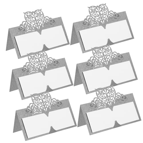 Zerodeko 50 Stück Hochzeitsplatzkarten mit Spitzenmuster Namenskarten für Empfänge für Hochzeiten und Feste aus Sicherem Papier Kreativ und Praktisch Zerodeko 50 Stück Hochzeitsplatzkarten mit Spitzenmuster Namenskarten für Empfänge für Hochzeiten und Feste aus Sicherem Papier Kreativ und Praktisch von Zerodeko