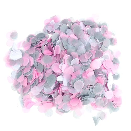 Zerodeko 5000Stücke Hochzeitskonfetti Mix Runde Papierschnitte Weiß Rosa Für Tischdekoration Und Feierlichkeiten Und von Zerodeko