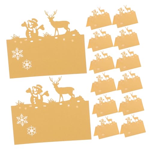 Zerodeko 50Stücke Weihnachts Tischkarten im Rentier und Schneemann Design Festliche Sitzkarten für Hochzeiten und Feiertags Feiern Beschreibbare Karten für Tischdekoration Zerodeko 50Stücke Weihnachts Tischkarten im Rentier und Schneemann Design Festliche Sitzkarten für Hochzeiten und Feiertags Feiern Beschreibbare Karten für Tischdekoration von Zerodeko