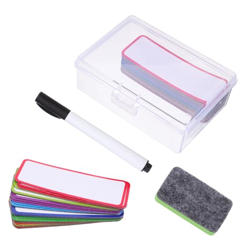 Zerodeko 54 Stück Magnetische Etikettaufkleber Magnetetiketten Für Regale Klebrig Name Tipp Weiß Magnetisches Whiteboard Whiteboard-marker Trocken Abwischbar Tag-board Magnetisches Material von Zerodeko