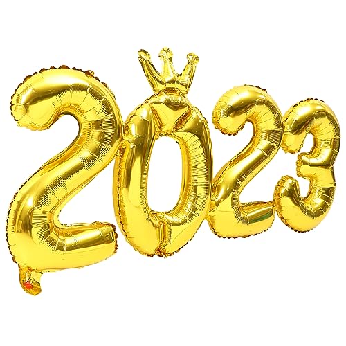 Zerodeko 5Sätze Teiliges Folienzahl Luftballons für Neujahr Dekoration für Partys und Feste für Innenräume und Außenbereiche Langlebig und Sicher aus Aluminiumfolie von Zerodeko