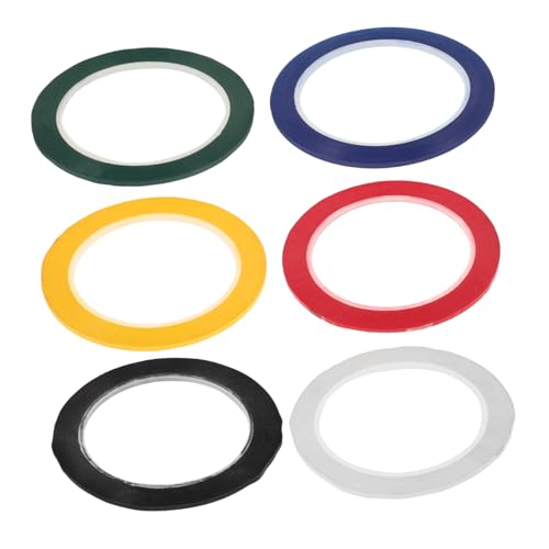 Zerodeko 6 Rollen Isolierband Papier Klebeband Abdeckbänder Für Kleidung Mehrzweckband Abdeckband Für Die Einrichtung Nadelstreifenband Für Autos Kleiderband Polyesterfolie von Zerodeko