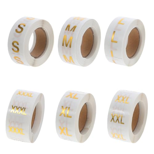 Zerodeko 6 Rollen Kleidergrößenaufkleber: Runde Kleideretiketten S-3xl, Runde Klebeetiketten Xxxl, 20 Mm Aufkleberrolle – Für Die Organisation Von Bekleidung Im Einzelhandel von Zerodeko