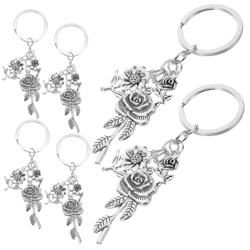Zerodeko 6 Stück Handtaschen Charms für Rucksäcke Geldbörsen Autoschlüssel Robuster Schlüsselring Silber von Zerodeko