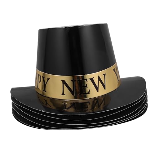 Zerodeko 6 Stück Neujahrshüte Schwarze und Goldene Partyhüte für Erwachsene Neujahrsdekorationen Stilvolle Kopfbedeckungen für Silvesterfeiern Bequemes Papiermaterial für Unvergessliche Zerodeko 6 Stück Neujahrshüte Schwarze und Goldene Partyhüte für Erwachsene Neujahrsdekorationen Stilvolle Kopfbedeckungen für Silvesterfeiern Bequemes Papiermaterial für Unvergessliche von Zerodeko