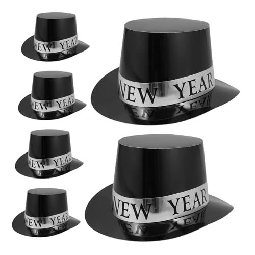 Zerodeko 6 Stück Papierhüte Neujahr Schwarze und Goldene Partyhüte für Silvesterfeiern Atmungsaktive und Komfortable Kopfbedeckungen für Verschiedene Anlässe Stilvolles Design für von Zerodeko