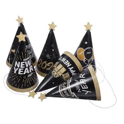Zerodeko 6 Stück Teiliges Neujahrs Papierhüte Schwarz Gold Leichte Partyhüte mit Design Foto Requisiten und Partydeko für Silvester und Erwachsene Festliche Jahreswechsel Accessoires Zerodeko 6 Stück Teiliges Neujahrs Papierhüte Schwarz Gold Leichte Partyhüte mit Design Foto Requisiten und Partydeko für Silvester und Erwachsene Festliche Jahreswechsel Accessoires von Zerodeko