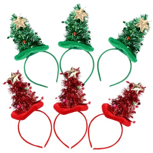 Zerodeko 6 Stück Teiliges Weihnachtsbaum Haarreif aus Glänzendem Samt mit Sternen und Kugeln Dekorativer Leichter Kopfschmuck für Erwachsene für Weihnachtsfeier und Party Zerodeko 6 Stück Teiliges Weihnachtsbaum Haarreif aus Glänzendem Samt mit Sternen und Kugeln Dekorativer Leichter Kopfschmuck für Erwachsene für Weihnachtsfeier und Party von Zerodeko