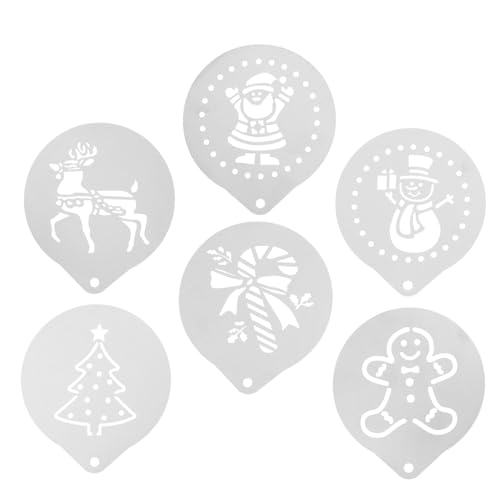 Zerodeko 6 Stück Ziehstein aus Edelstahl Latte Schablone Kunst erste coffee lover kaffeeliebhaber Kaffeestencils Edelstahlformen Kaffeeform für Café Kaffee-Vorlage Rostfreier Stahl Silver Zerodeko 6 Stück Ziehstein aus Edelstahl Latte Schablone Kunst erste coffee lover kaffeeliebhaber Kaffeestencils Edelstahlformen Kaffeeform für Café Kaffee-Vorlage Rostfreier Stahl Silver von Zerodeko