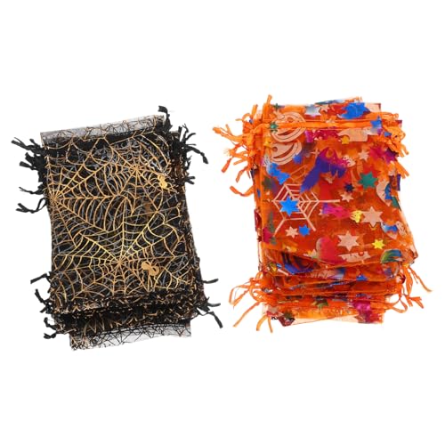 Zerodeko 60 Stück Halloween Geschenktüten Organza Beutel mit Spinnen und Kürbis Transparente Netz Snackbeutel mit Zugband für Partygeschenke Süßigkeiten und Trick Treating Zerodeko 60 Stück Halloween Geschenktüten Organza Beutel mit Spinnen und Kürbis Transparente Netz Snackbeutel mit Zugband für Partygeschenke Süßigkeiten und Trick Treating von Zerodeko