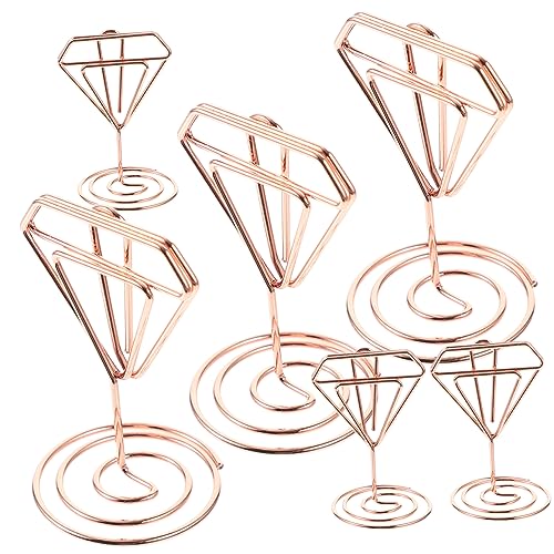 Zerodeko 6Stücke Tischnummer Halter Roségold Finish Stabiler Kartenhalter Für Hochzeiten Tischdekoration Fotohalter Und Menüständer Für Veranstaltungen von Zerodeko