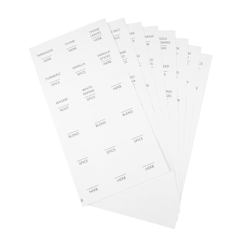 Zerodeko 8 Blatt Runde Gewürzaufkleber Wasserdichte für Küchenorganisation Minimalistische Designaufkleber zur Beschriftung von Gewürzgläsern und Vorratsbehältern Zerodeko 8 Blatt Runde Gewürzaufkleber Wasserdichte für Küchenorganisation Minimalistische Designaufkleber zur Beschriftung von Gewürzgläsern und Vorratsbehältern von Zerodeko