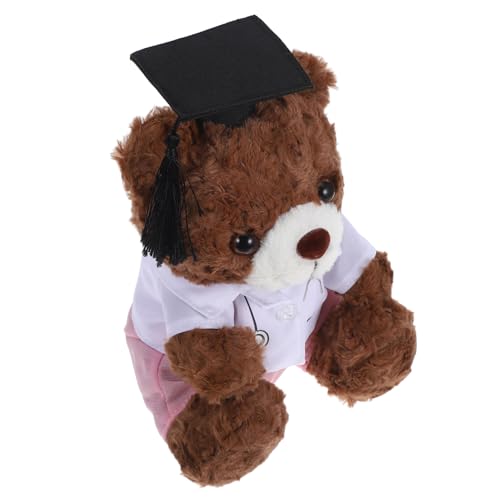 Zerodeko Abschlussbär Plüschfigur Für Medizinische Absolventen Niedliches Für Abschlussfeiern Und Geburtstage Tiefbraun Mit Outfit Perfekter von Zerodeko