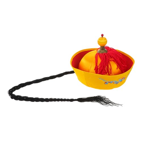 Zerodeko Antiker Chinesischer Kaiserhut mit Pferdeschwanz Farbechter Qing-dynastie Kopfschmuck Leichter Bühnenhut mit Drachenmuster Traditionelles Kostümzubehör für Cosplay und Historische Zerodeko Antiker Chinesischer Kaiserhut mit Pferdeschwanz Farbechter Qing-dynastie Kopfschmuck Leichter Bühnenhut mit Drachenmuster Traditionelles Kostümzubehör für Cosplay und Historische von Zerodeko
