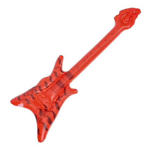 Zerodeko Aufblasbare Gitarren-Requisite, Musikalische Party-Dekoration, 23, 62 Zoll, Mehrfarbig, PVC, für Konzerte, Themenpartys, Kinder Und Erwachsene von Zerodeko