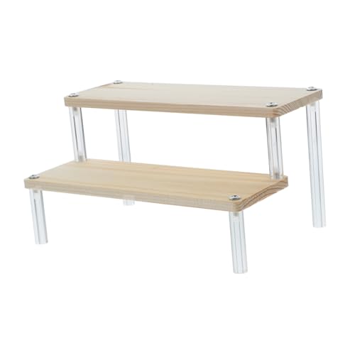 Zerodeko Ausstellungsstand Kuchengitter Aus Holz Parfüm Organizer Für Kommode Etagenständer Aus Holz Organisator Für Parfümhalter Figuren-riser-ausstellungsregal Holzaufsteller Beige Acryl von Zerodeko