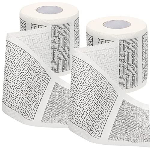 Zerodeko Badetuch 2 Geschenkpapier Labyrinth Papierserviette Für Witz Toilette Neuheit Gebrauch Geschmeidig Heimstreich Druck Haushalt Lustige Gesichtsabdrücke Toilettenpapier von Zerodeko