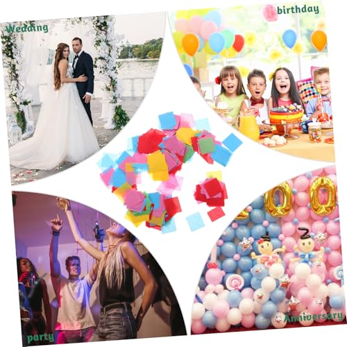 Zerodeko Buntes Papier Konfetti Quadratische Streudeko Leichte Tischdeko für Hochzeit Geburtstag Shower Farbenfrohe Partydeko Vielseitiges Feier von Zerodeko