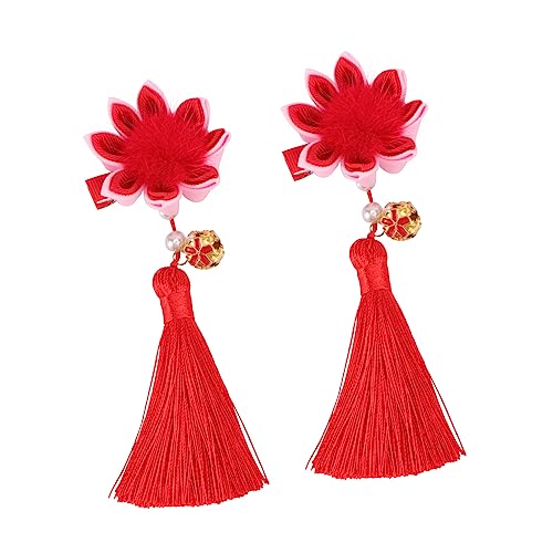 Zerodeko Chinesische Haarklammer Schleife mit Quaste und Glocke Haarspange für Frühlingsfest und Neujahr Sicherer Halt Traditioneller Haarschmuck für Mädchen Zerodeko Chinesische Haarklammer Schleife mit Quaste und Glocke Haarspange für Frühlingsfest und Neujahr Sicherer Halt Traditioneller Haarschmuck für Mädchen von Zerodeko