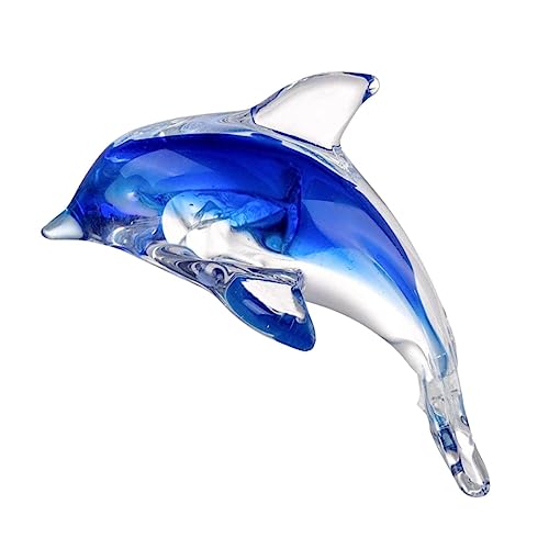 Zerodeko Delfinglas Delphin-Figur Dekoration Für Zu Hause Automobilkunsthandwerk Esstischdekoration Kleine Delfine Basteln Minitiere Aus Glas Meerestierfigur Ozean Geschenk von Zerodeko