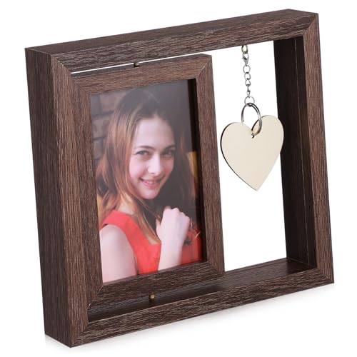 Zerodeko Doppelter Bilderrahmen aus Holz Rotierender Fotorahmen im Rustikalen mit Doppelter Anzeige für Fotos für Tischdekoration und für Hochzeiten und Feste Zerodeko Doppelter Bilderrahmen aus Holz Rotierender Fotorahmen im Rustikalen mit Doppelter Anzeige für Fotos für Tischdekoration und für Hochzeiten und Feste von Zerodeko