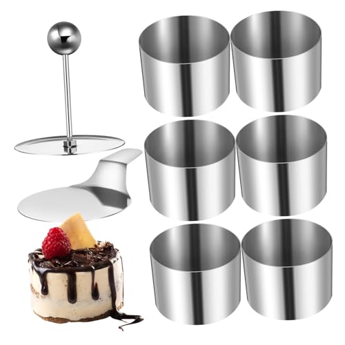 Zerodeko Edelstahl Dessertring Teilig Rund Backform für Mousse Kuchen Kleine Desserts und Partys Vielseitig Einsetzbar für Heimbacken und Portionierung Zerodeko Edelstahl Dessertring Teilig Rund Backform für Mousse Kuchen Kleine Desserts und Partys Vielseitig Einsetzbar für Heimbacken und Portionierung von Zerodeko