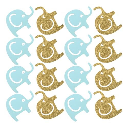Zerodeko Elefant Konfetti aus Papier für Babyparty Dekoratives Tischkonfetti Gold und Blau für Shower Tischstreu Geschenktüten und Fotodekoration Zerodeko Elefant Konfetti aus Papier für Babyparty Dekoratives Tischkonfetti Gold und Blau für Shower Tischstreu Geschenktüten und Fotodekoration von Zerodeko