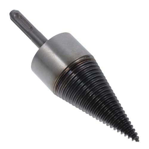 Zerodeko Elektrobohrmaschine Bohrmaschine Bit Schwerlast-Holzspaltbohrer Brennholzspaltbohrer Brennholzbohrer Splitterbohrer Brennholzspalter Kohlenstoffstahl Dark Grey von Zerodeko
