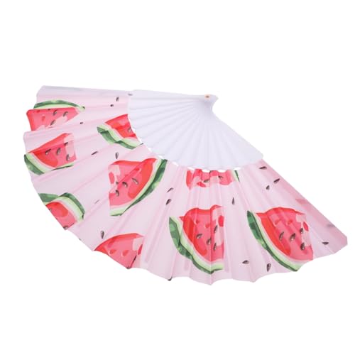 Zerodeko Faltbarer Oxford Stoff Fächer mit Wassermelonenmotiv Tragbarer Handfächer für Sommerpartys Büro und Reisen Leichter Stofffächer als Kreatives für Heiße Tage Zerodeko Faltbarer Oxford Stoff Fächer mit Wassermelonenmotiv Tragbarer Handfächer für Sommerpartys Büro und Reisen Leichter Stofffächer als Kreatives für Heiße Tage von Zerodeko