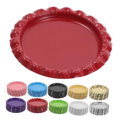 Zerodeko Farben Flache Flaschendeckel ohne Dichtung Diy Schmuck Anhänger Bastelzubehör für Kreative Anhänger und Charms Langlebig Rostfrei von Zerodeko