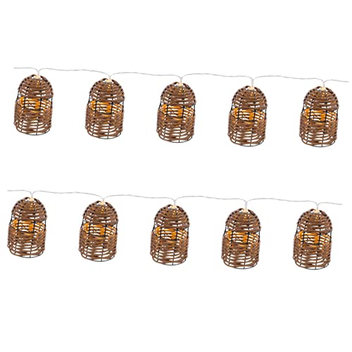 Zerodeko Simulierte Rattan Led Lichterkette Für Dekoration Energieeffiziente Lichter Für Garten Restaurant Und Schlafzimmer Warmes Licht Batteriebetrieben Einfach Aufzuhängen von Zerodeko
