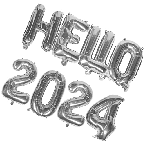 Zerodeko Folienballons Silbergraue Aluminium Luftballons für Neujahrsfeiern Party Dekoration und Fotorequisiten für Festliche Anlässe und Feierliche Zusammenkünfte von Zerodeko