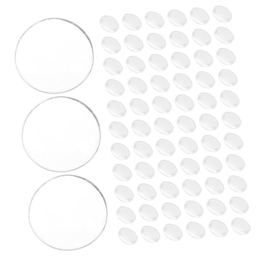 Zerodeko Glasfleckschmuck Cabochons Herstellung Basteln Wohnung für kühlschrankaufkleber glasperlen glasaufkleber Cabochon aus Glas Kühlschrank aufkleben und schälen Plastik Transparent von Zerodeko