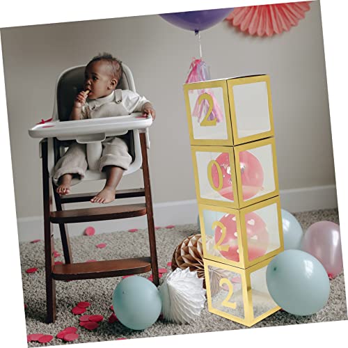 Zerodeko Goldene Graduation Balloon Box Party Dekoration aus Langlebigem und Einfache Anwendung Vielseitig Verwendbar für Festliche Abschlussfeiern und Geburtstagsfeiern von Zerodeko